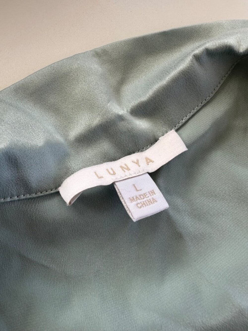 LUNYA High Waist Washable Silk Pajamas LG Cumulus Blue NEW - Picture 9 of 11
